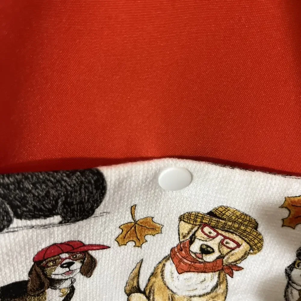 Custom Made Kitchen Apron With Embroidery & Removable Towel Washable Happy Fall